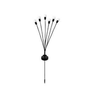 Bella Courtyard Lamp shaped like glowworm with solar panels – Modern Style