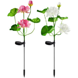 ANNA Stainless-steel Lotus Flower Solar Light for Park, Villa & Garden - Modern Style