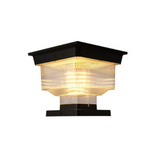 MEISTER Acrylic Outdoor Solar Post Lamp for Garden & Courtyard - New Chinese Style