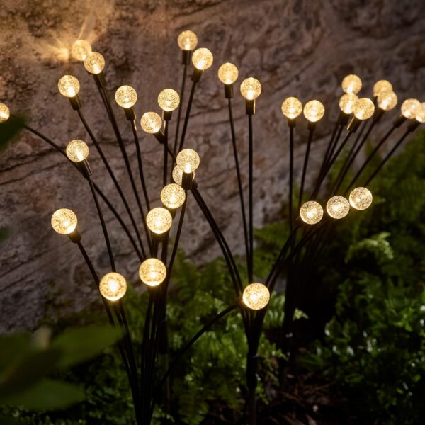 4 Pacific Wavy Bubble Solar Stake Lights