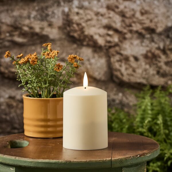 TruGlow® Solar Pillar LED Candle 10cm