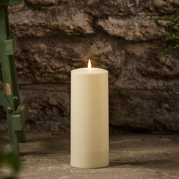 TruGlow® Solar Pillar LED Candle 25cm