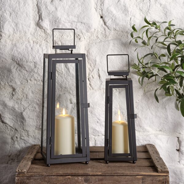 Porto Solar Lantern Duo with TruGlow® LED Candles