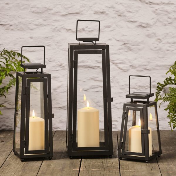 Porto Solar Lantern Trio with TruGlow® Candles