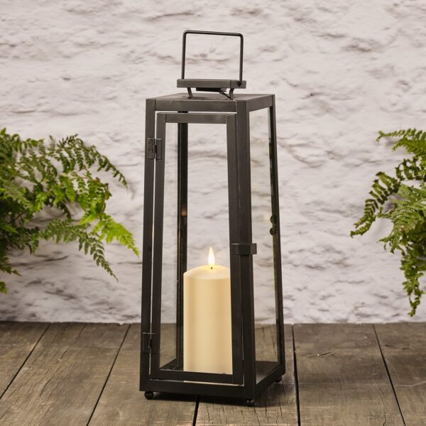 Large Porto Solar Lantern with TruGlow® Candle