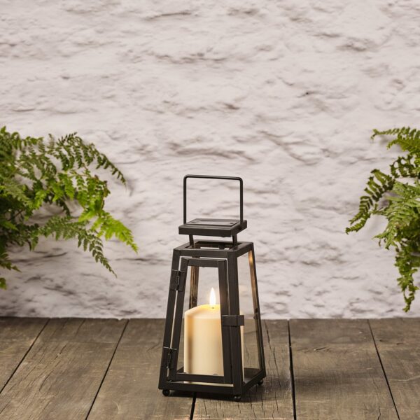 Small Porto Solar Lantern with TruGlow® Candle