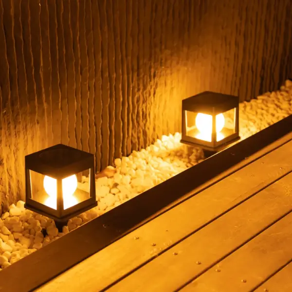 2-in-1 Solar Garden Light with Modern Square Design MS10671 - Image 2